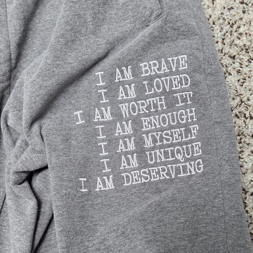 Salty‎ Honey inspirational Gray Joggers Comfy Cozy Women XXL - Picture 6 of 10